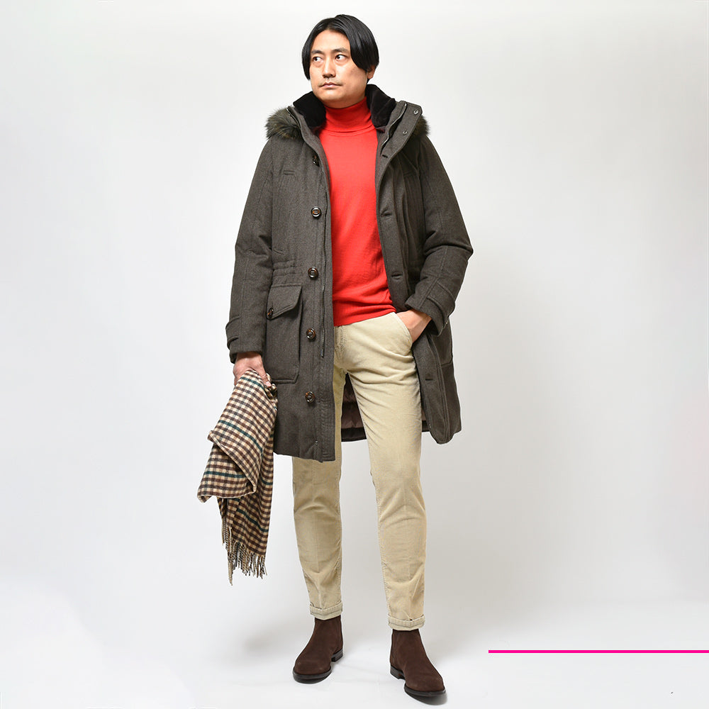 PT TORINO DENIM ピーティートリノデニム コットン ストレッチ コーデュロイ ガーメントダイ パンツ INDIE/TAPERED FIT