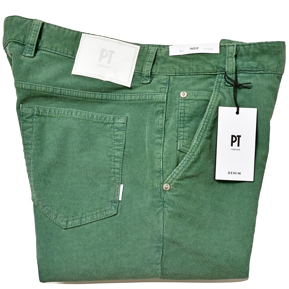 PT TORINO DENIM ピーティートリノデニム コットン ストレッチ コーデュロイ ガーメントダイ パンツ INDIE/TAPERED FIT