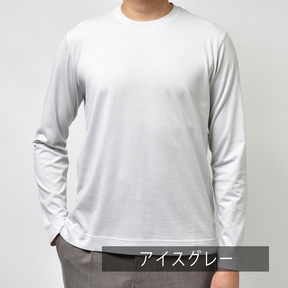 FEDELI（フェデリ） ガーメントダイオーガニックギザコットンスムースL/Sクルーネックカットソー EXTREME ML.