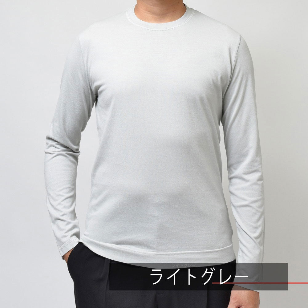 FEDELI（フェデリ） ガーメントダイオーガニックギザコットンスムースL/Sクルーネックカットソー EXTREME ML.