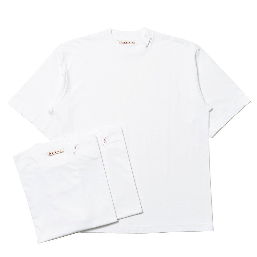 MARNI（マルニ） オーガニックコットンクルーネックロゴS/Sカットソー（3枚セット） HUMU0223X3 UTCZ68　