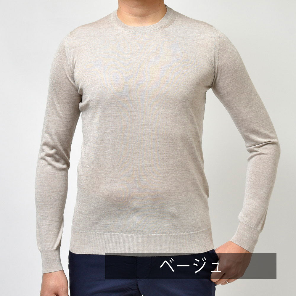 FEDELI（フェデリ） ハイゲージカシミアシルククルーネックニット ARG ML CH SETA