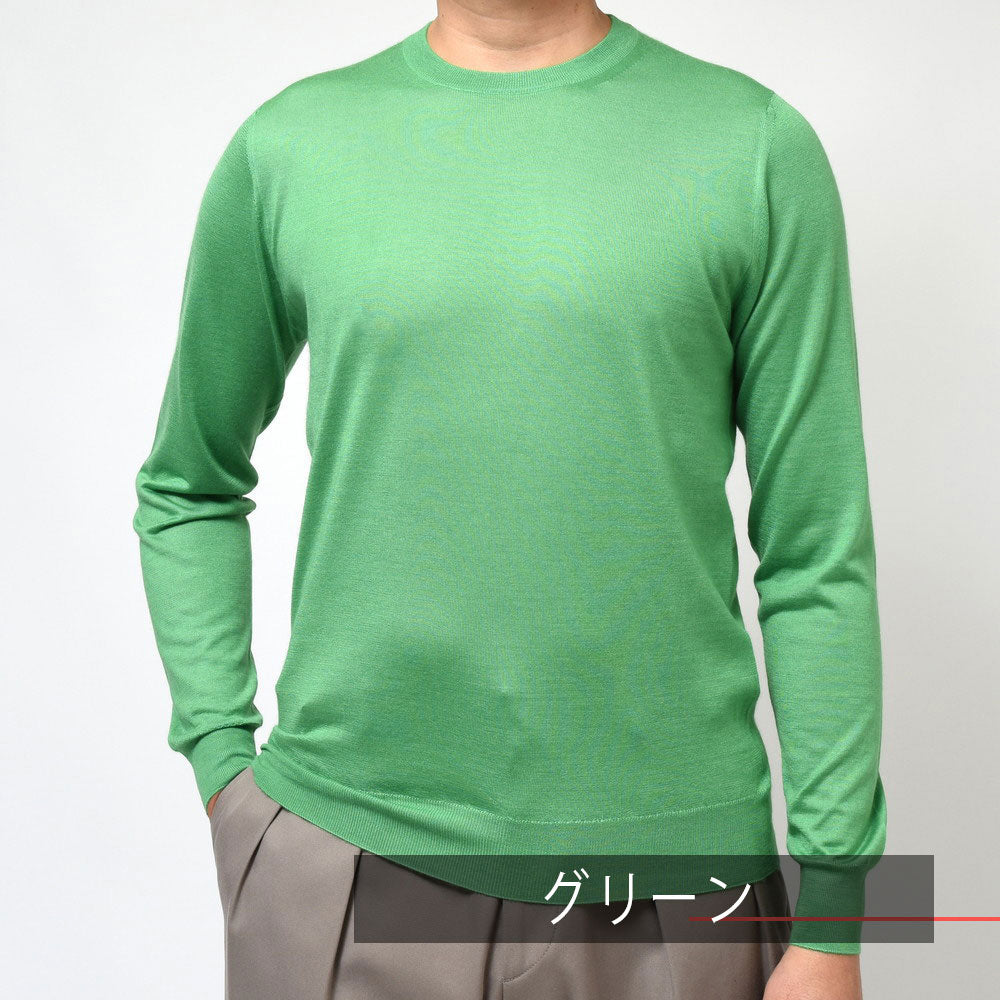 FEDELI（フェデリ） ハイゲージカシミアシルククルーネックニット ARG ML CH SETA