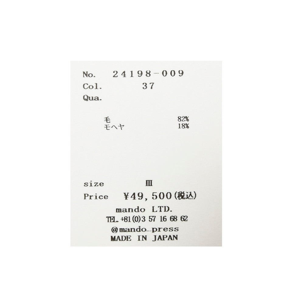mando（マンド） ウールモヘヤ1Pテーパードパンツ 24198-009