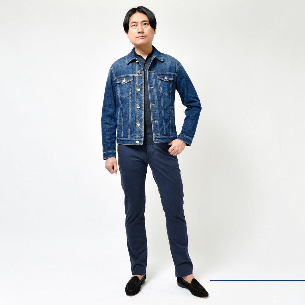 JACOB COHEN（ヤコブコーエン） ヴィンテージウォッシュストレッチデニムトラッカージャケット 11701/S3736/762D