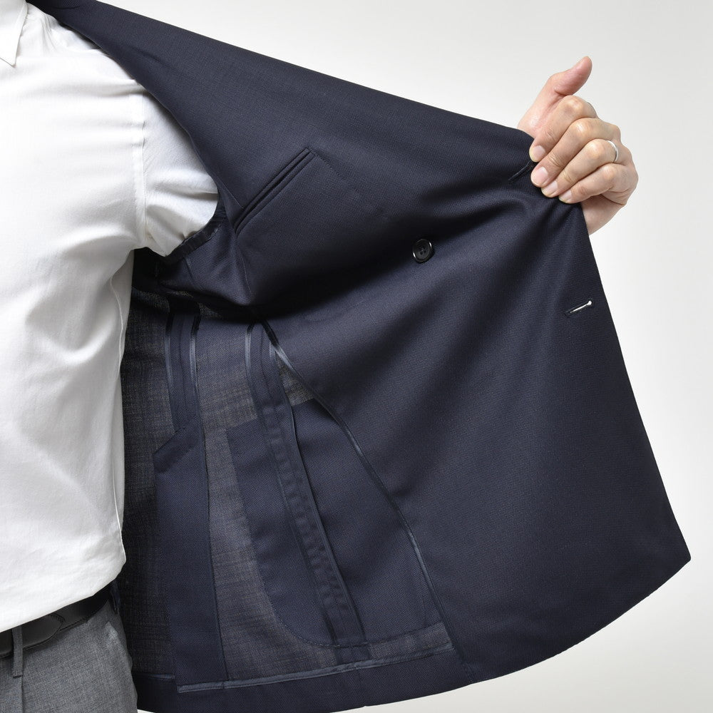 Belvest（ベルベスト） ウォーターレペレントウールホップサック6Bダブルジャケット（シルバーメタルボタン） JACKET IN THE BOX G10312-566