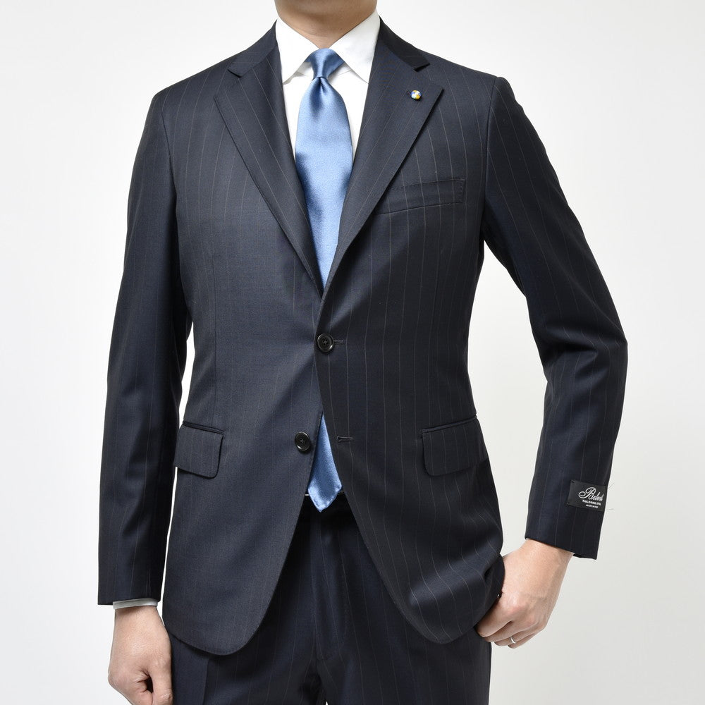 Belvest（ベルベスト） SUPER150'sウールピンストライプ3B1プリーツスーツ A70305S-11981