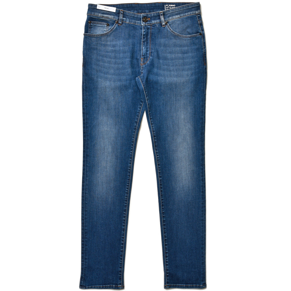 PT TORINO DENIM ピーティートリノデニム コットンポリエステル ストレッチ ウォッシュド デニムパンツ SWING/SUPERSLIM FIT