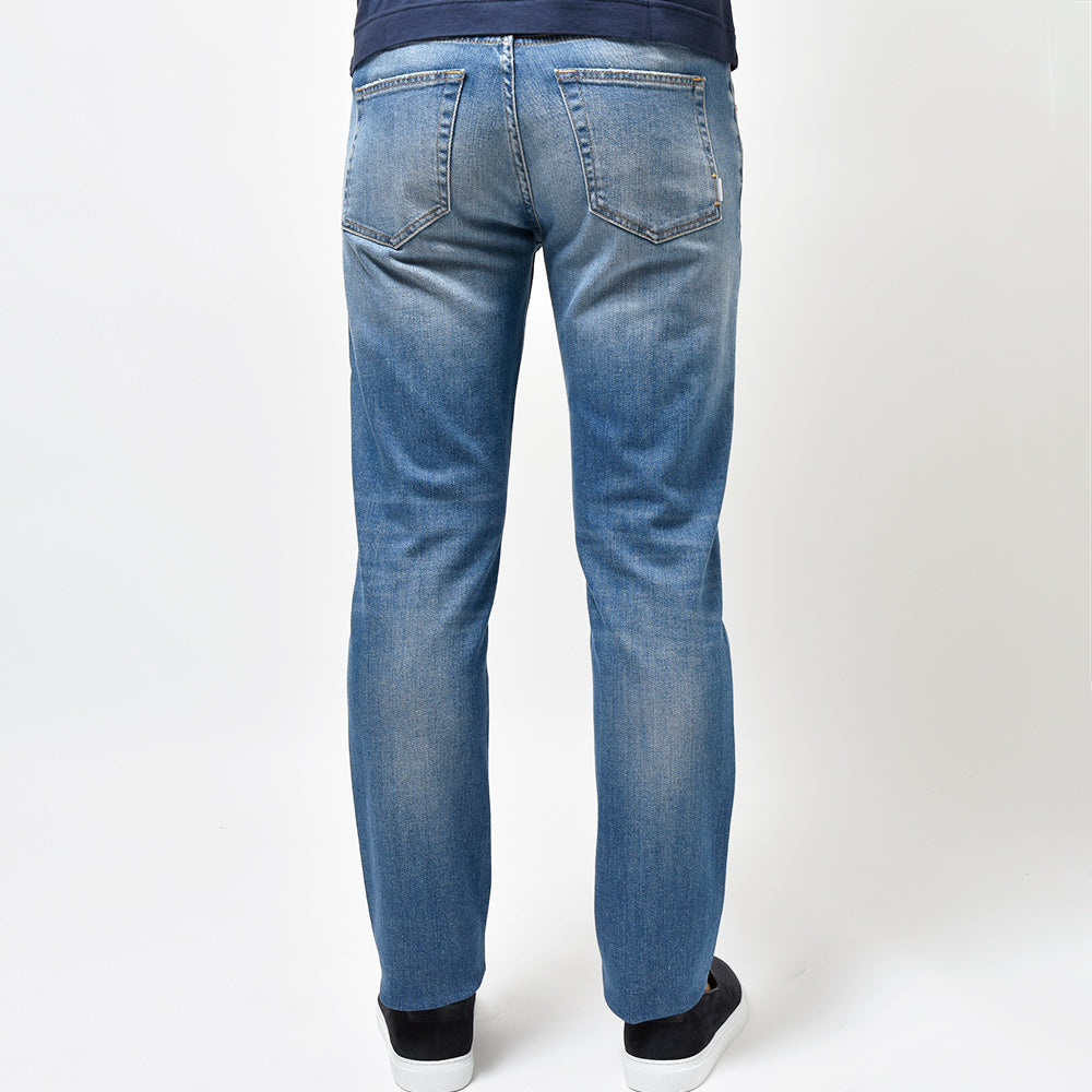 PT TORINO DENIM ピーティートリノデニム コットン ストレッチ ウォッシュド ダメージ&リペア デニムパンツ SWING/SUPERSLIM FIT
