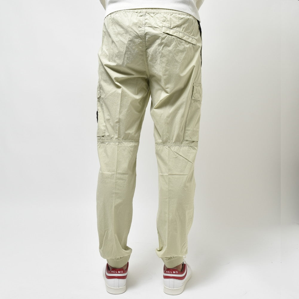 STONE ISLAND(ストーンアイランド) ガーメントダイコットンストレッチシャーリングテーパードリブカーゴパンツ 80-153-13-03
