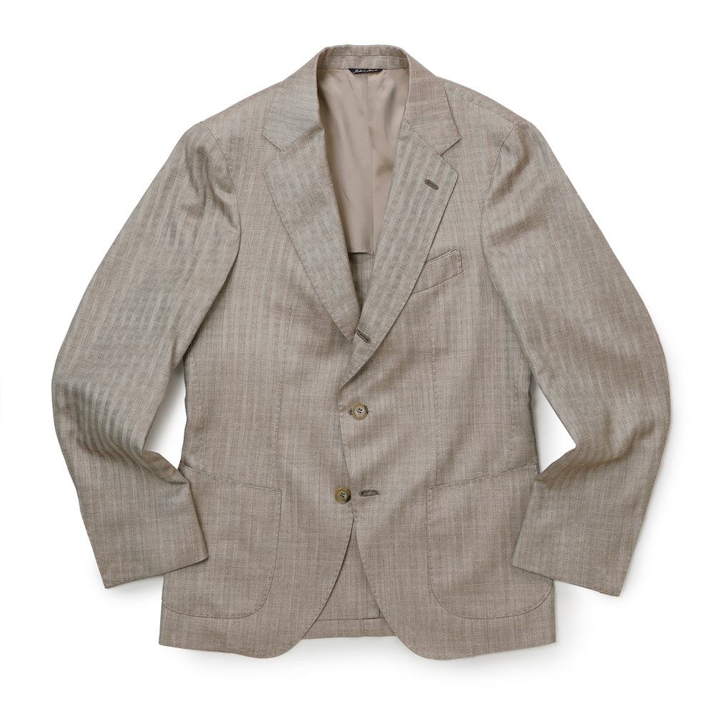 ガボ / ヘリンボーン 3B 2パッチポケット ジャケット(Loro Piana Fabric)/T24151