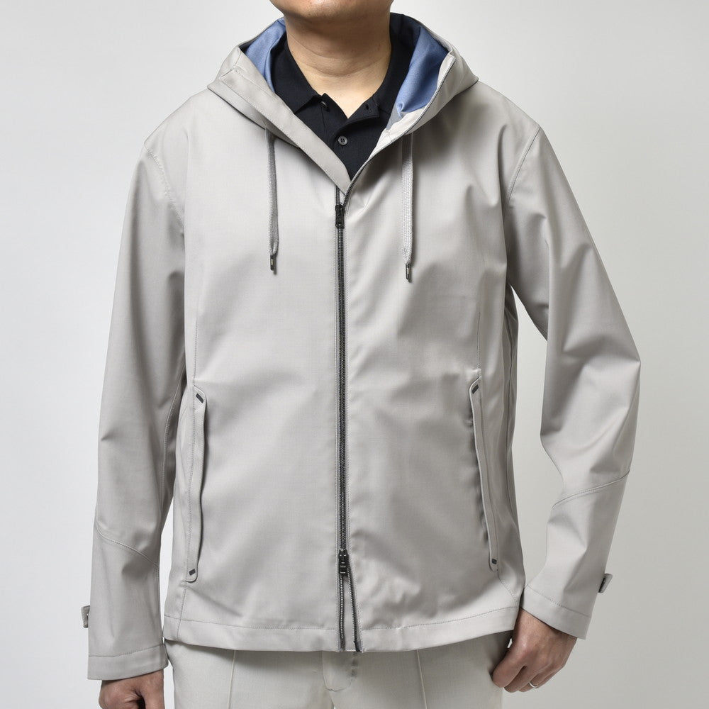 HERNO（ヘルノ） Loro Piana STORM SYSTEM ウォータープルーフ3レイヤーウールフーディーブルゾン GI000408U-33410