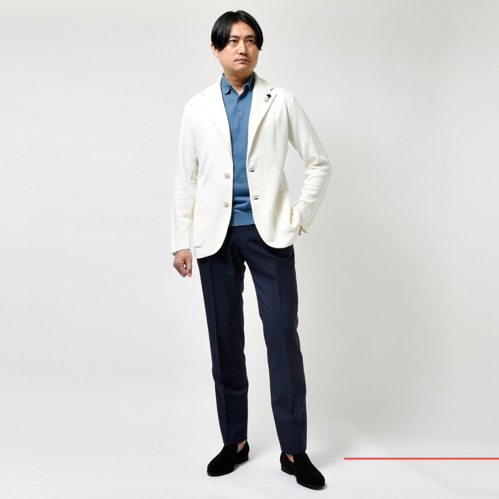 LARDINI（ラルディーニ） コットンミラノリブニットジャケット LJM56/EQ62002