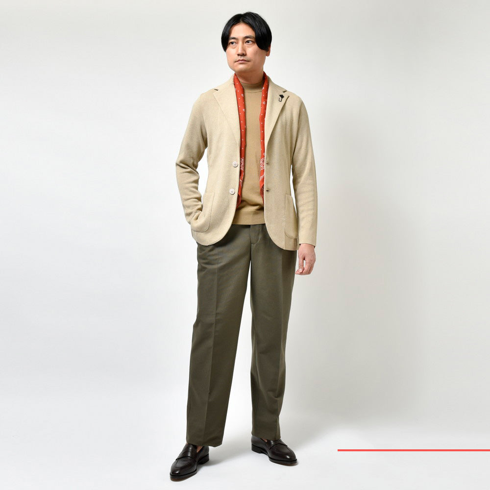 LARDINI（ラルディーニ） コットンミラノリブニットジャケット LJM56/EQ62002