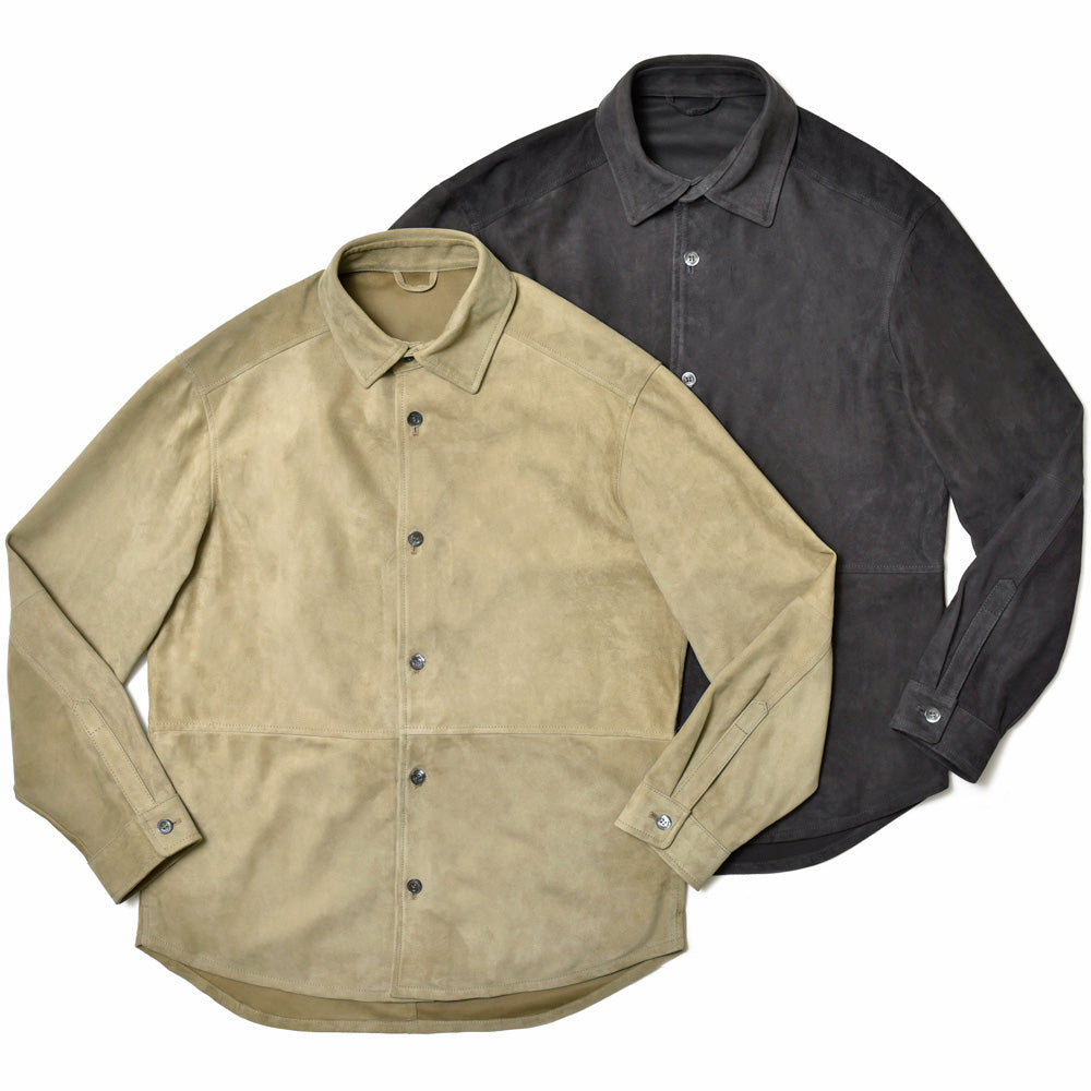 EMMETI エンメティ ring別注 RING SHIRT ゴート スエード レザーシャツブルゾン