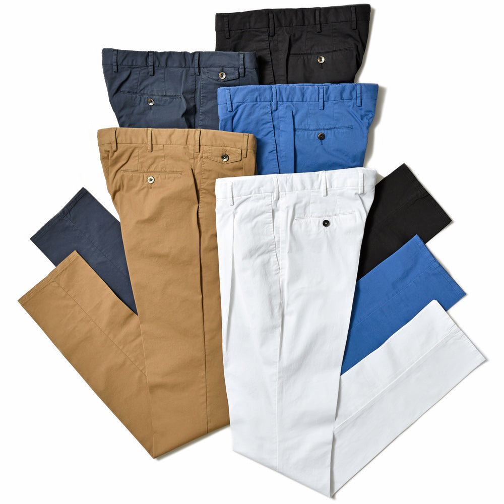 PT TORINO ピーティー トリノ コットン ストレッチ ギャバジン ガーメントダイ 1プリーツ パンツ GENTLEMAN FIT/NU35