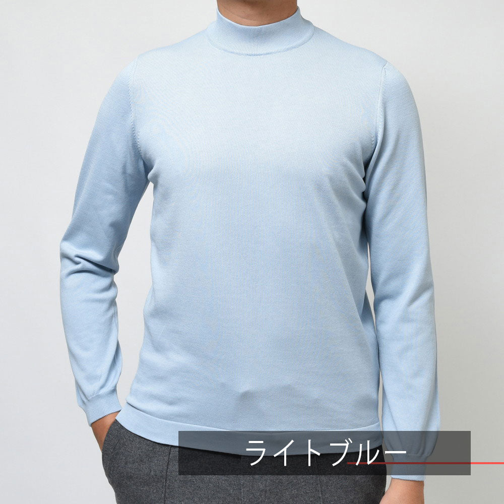 GRAN SASSO（グランサッソ） 12ゲージソフトコットンモックネックニット 58108/18120
