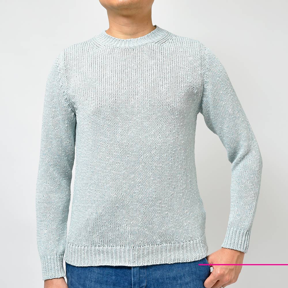 Settefili Cashmere セッテフィーリ カシミア コットン リネン メランジ ミドルゲージ クルーネック ニット