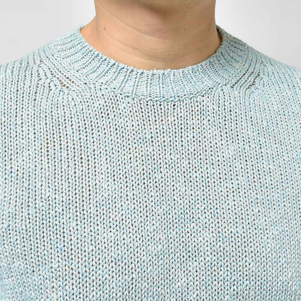 Settefili Cashmere セッテフィーリ カシミア コットン リネン メランジ ミドルゲージ クルーネック ニット