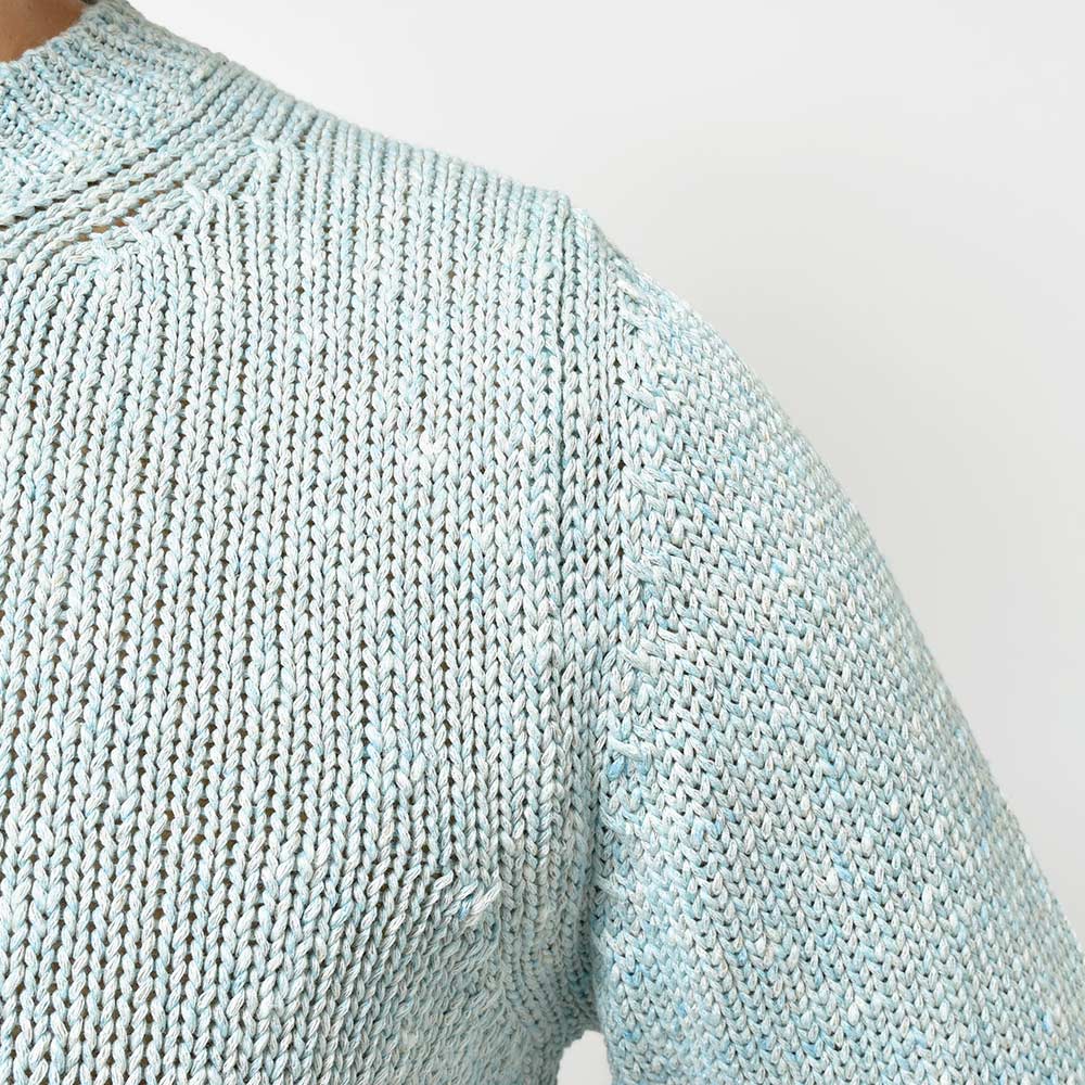 Settefili Cashmere セッテフィーリ カシミア コットン リネン メランジ ミドルゲージ クルーネック ニット