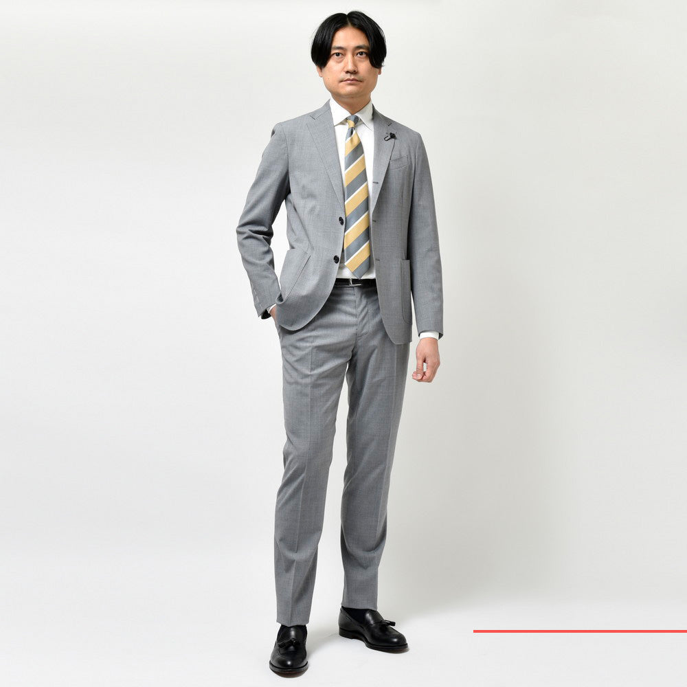 LARDINI（ラルディーニ） EASY WEARイージーウェア テクノウールトロピカル3B1プリーツスーツ JZ091AQ/EQEL62702
