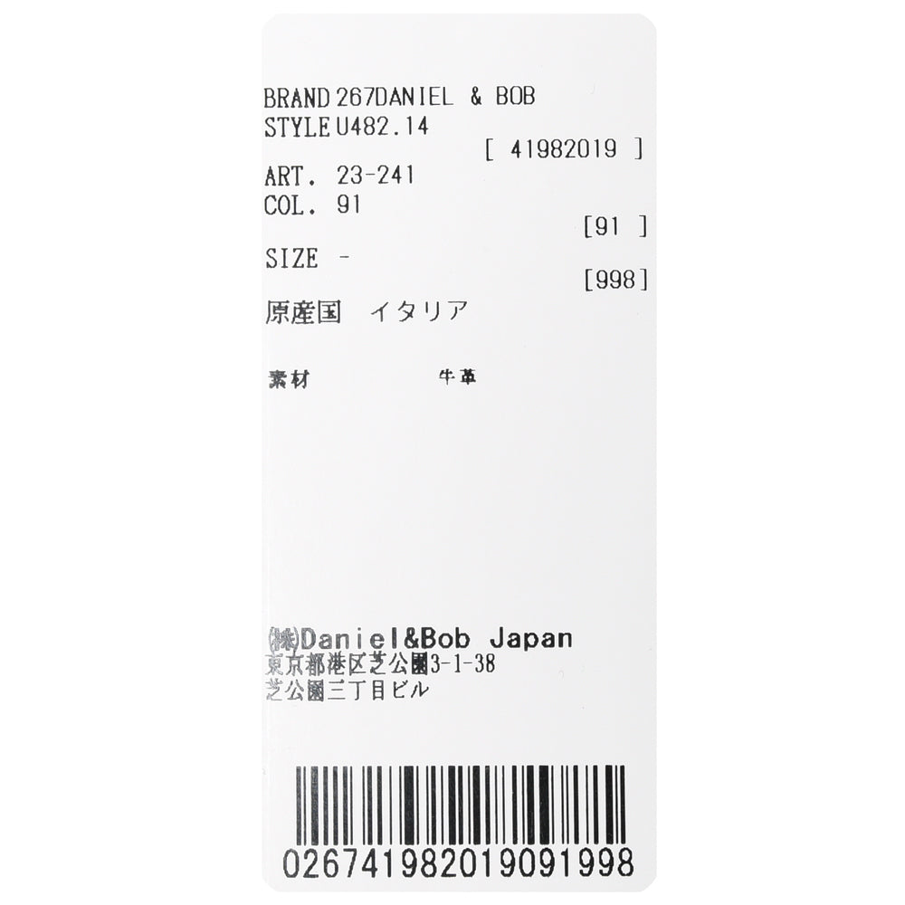 Daniel&Bob（ダニエルアンドボブ） P.SACCA14ピーサッカ14 シュリンクレザードローストリングポーチ U482.14