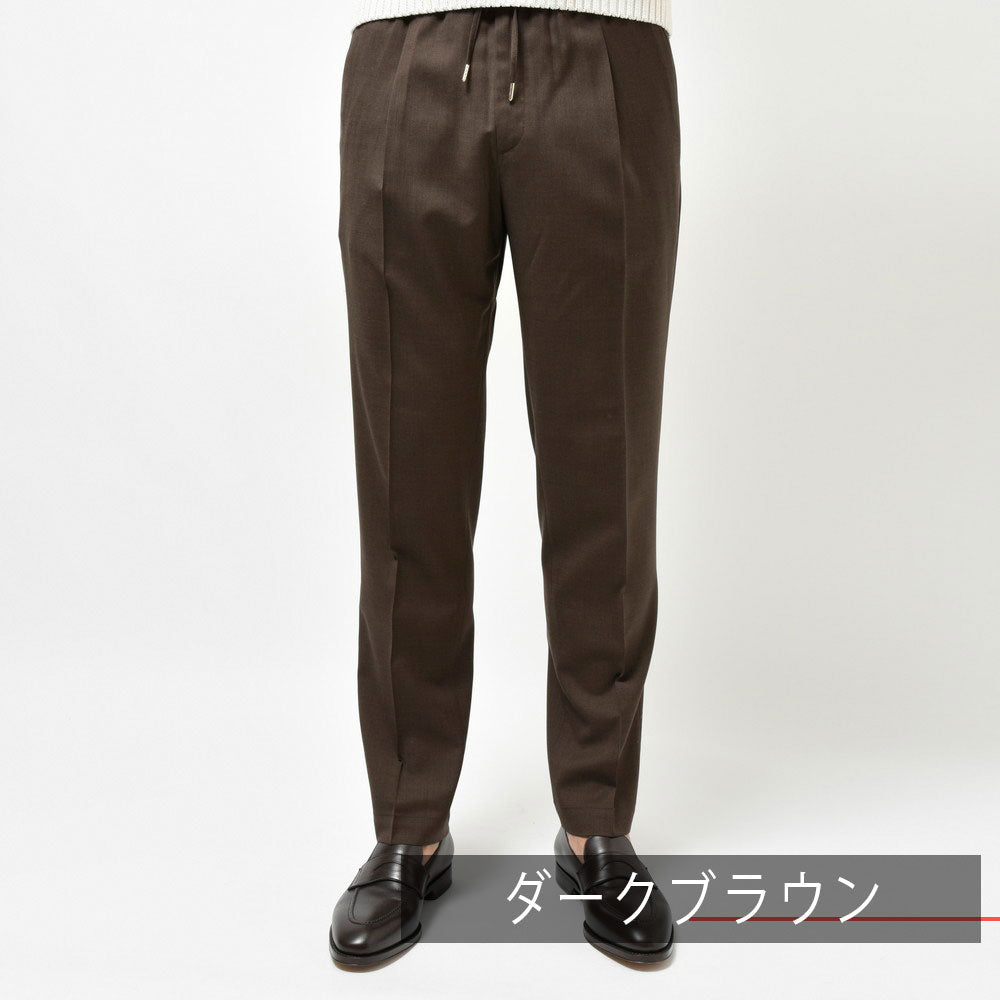 BRIGLIA1949（ブリリア1949） WIMBLEDONウィンブルドン ウールトロピカル1プリーツテーパードシャーリングパンツ WIMBS132