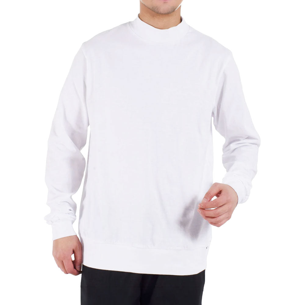 アンティーチポ / スムースコットン モックネック ロングスリーブ Tシャツ/FIANO LUNGO/smooth