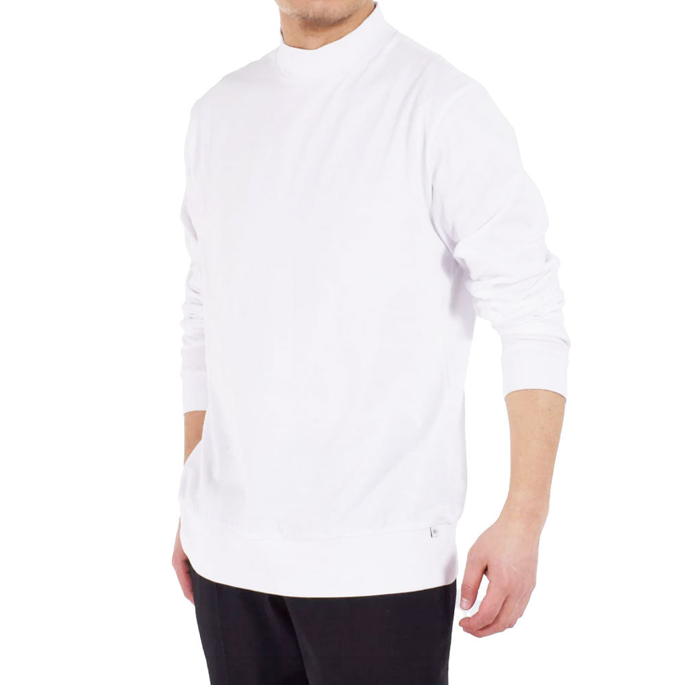 アンティーチポ / スムースコットン モックネック ロングスリーブ Tシャツ/FIANO LUNGO/smooth