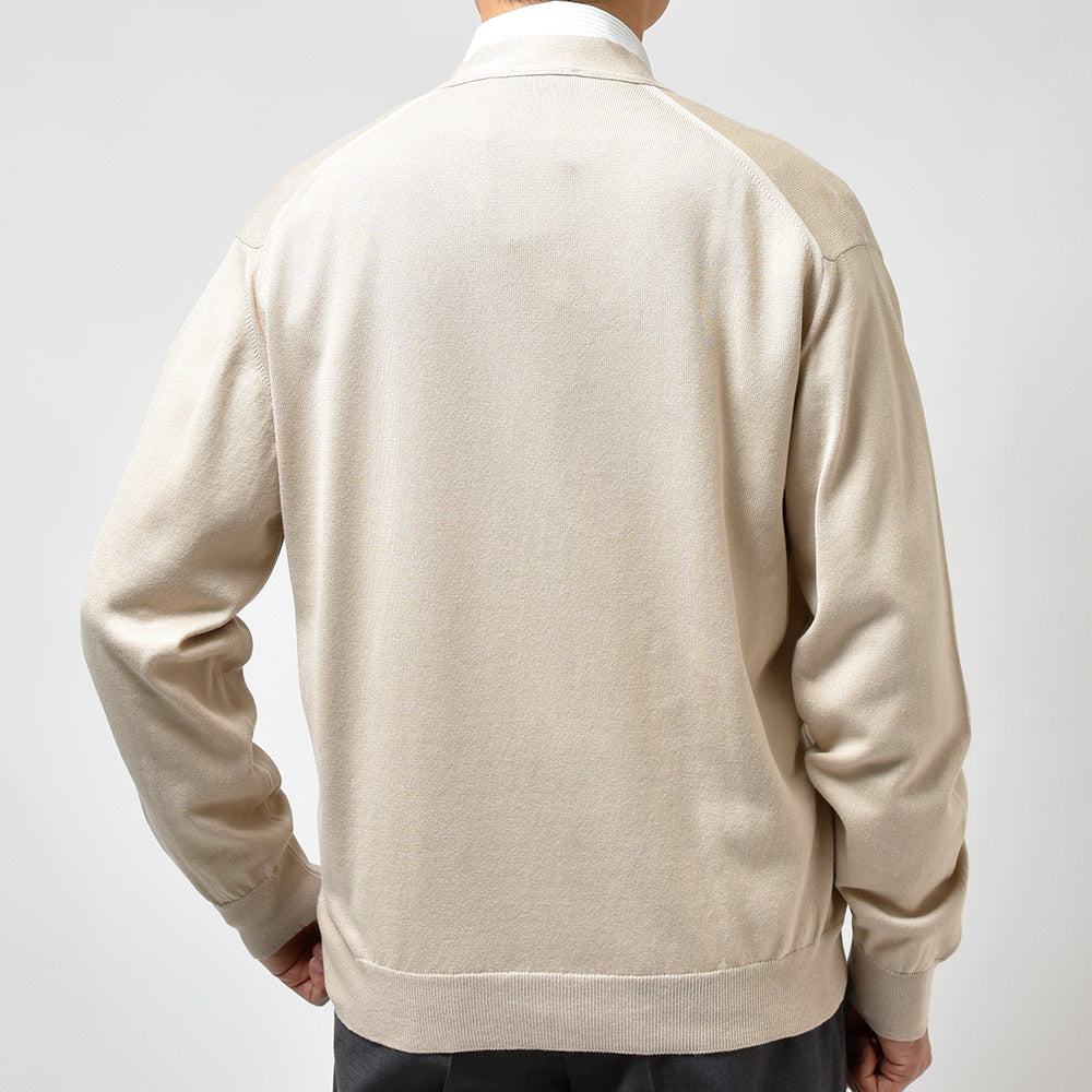 JOHN SMEDLEY ジョンスメドレー S4578 シーアイランドコットン 24ゲージ Vネック ニットカーディガン