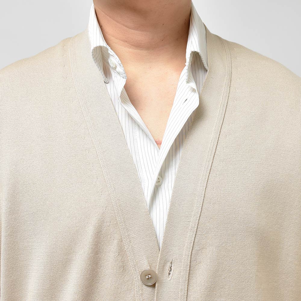 JOHN SMEDLEY ジョンスメドレー S4578 シーアイランドコットン 24ゲージ Vネック ニットカーディガン