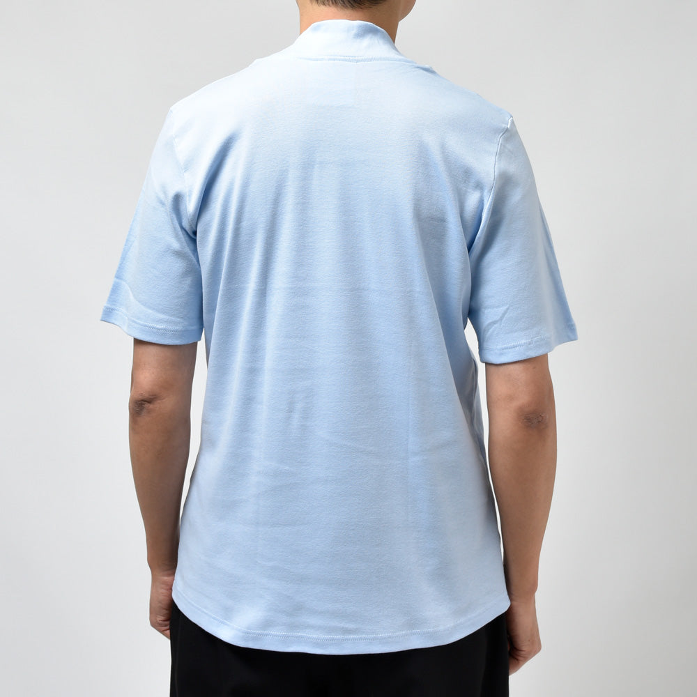 MAISON CORNICHON（メゾン コルニション) コットンフライスモックネックS/Sカットソー