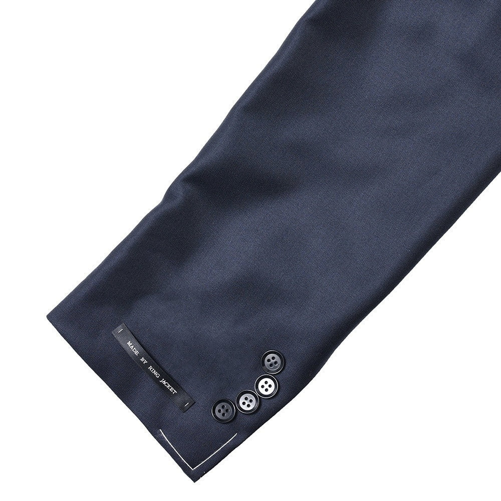 guji（グジ） SUPER150'sウールソリッド3B1プリーツスーツ (MADE BY RING JACKET / LoroPianaファブリック使用)【オールシーズン】
