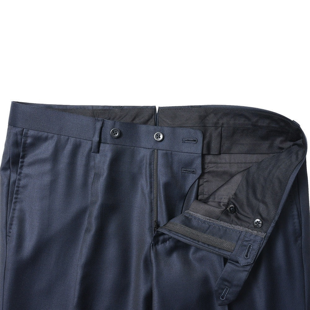 guji（グジ） SUPER150'sウールソリッド3B1プリーツスーツ (MADE BY RING JACKET / LoroPianaファブリック使用)【オールシーズン】