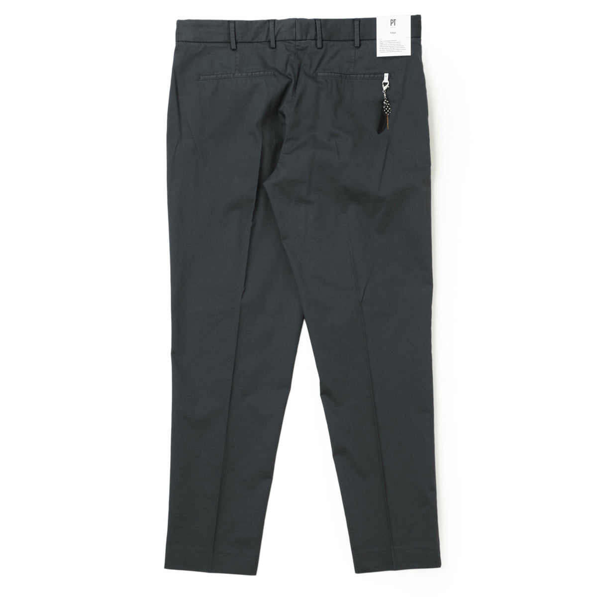 ピーティートリノ / コットン リネン ストレッチ ノープリーツ スラックスパンツ / EDGE / REBEL FIT / ネイビー