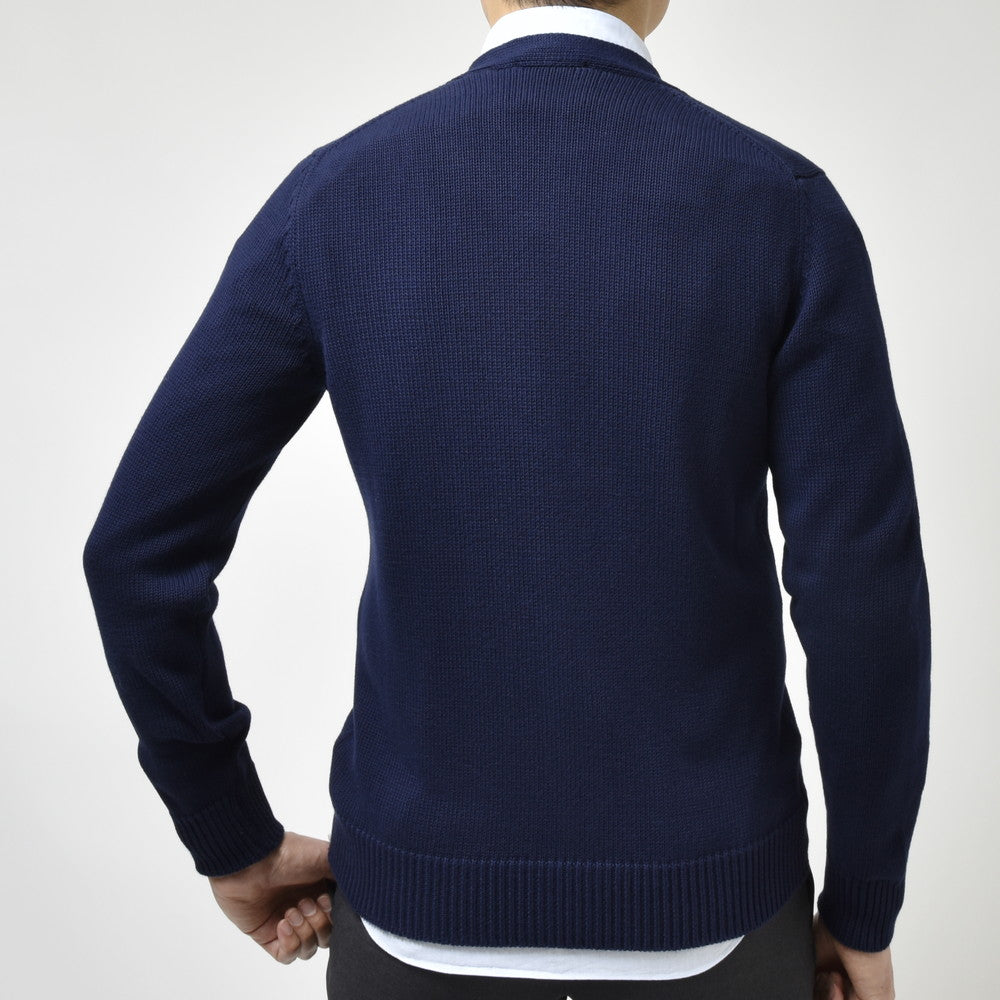 ZANONE（ザノーネ） 5ゲージソフトコットンリブニットカーディガン CARDIGAN/SLIM FIT/813188/ZM360 15602