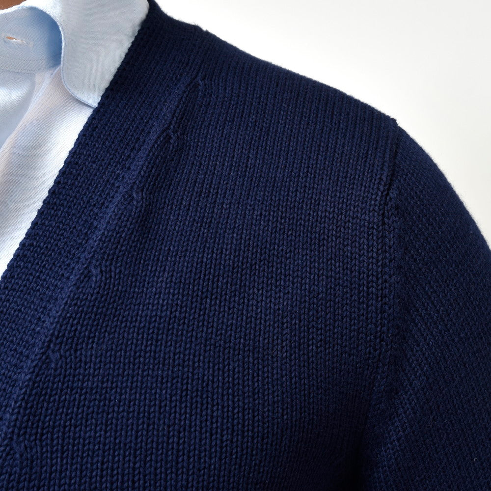 ZANONE（ザノーネ） 5ゲージソフトコットンリブニットカーディガン CARDIGAN/SLIM FIT/813188/ZM360 15602