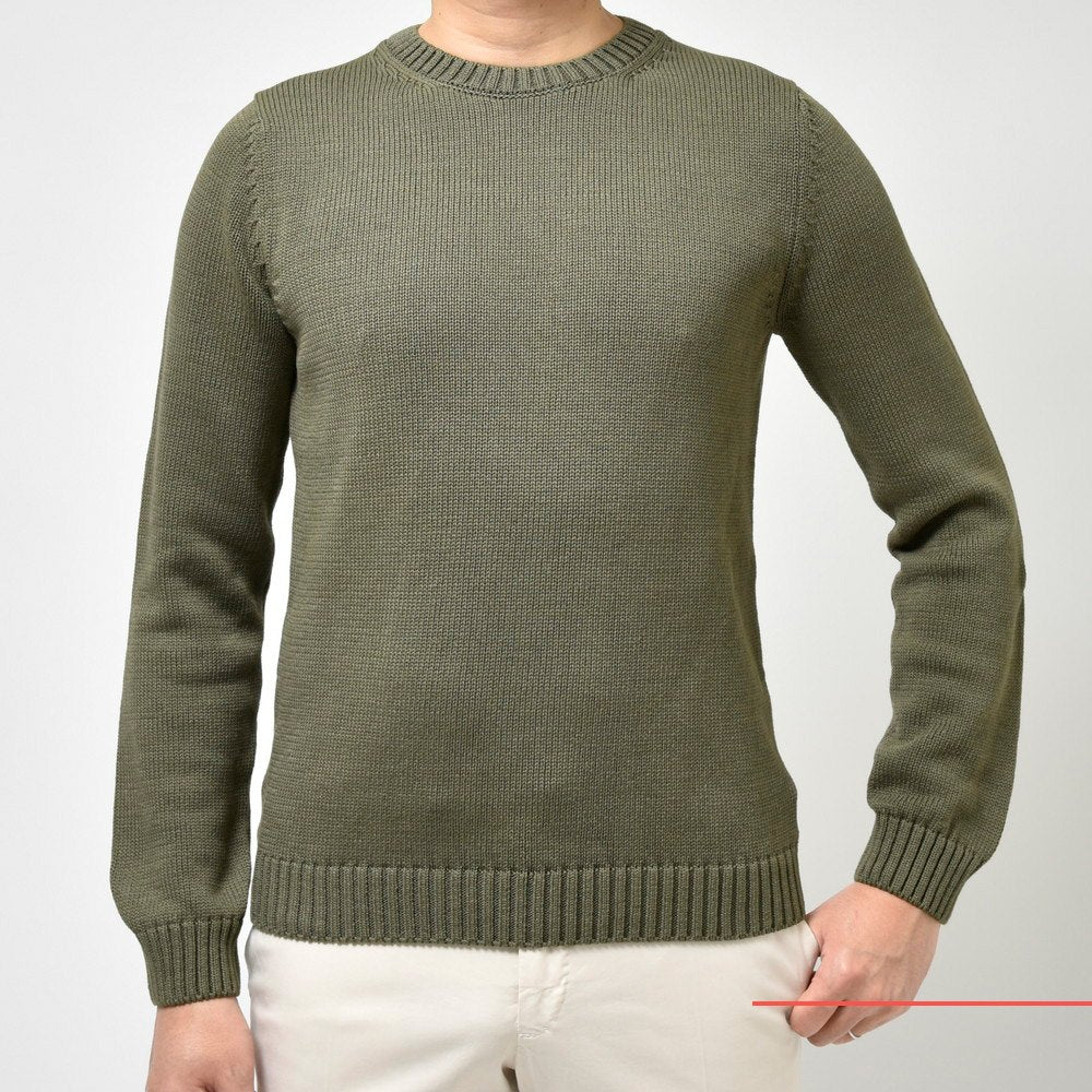 ZANONE（ザノーネ） 5ゲージコットンリブクルーネックニット GIRO/SLIM FIT/811258/ZM364 15412