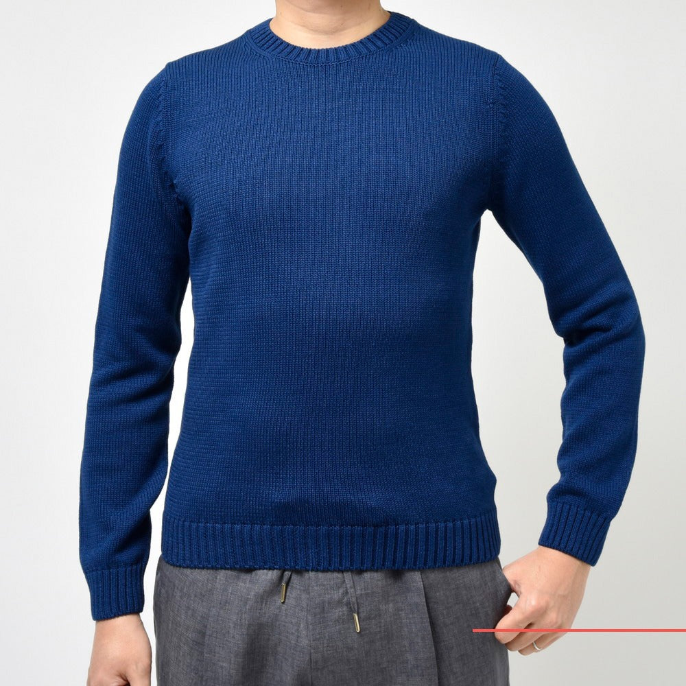 ZANONE（ザノーネ） 5ゲージコットンリブクルーネックニット GIRO/SLIM FIT/811258/ZM364 15412