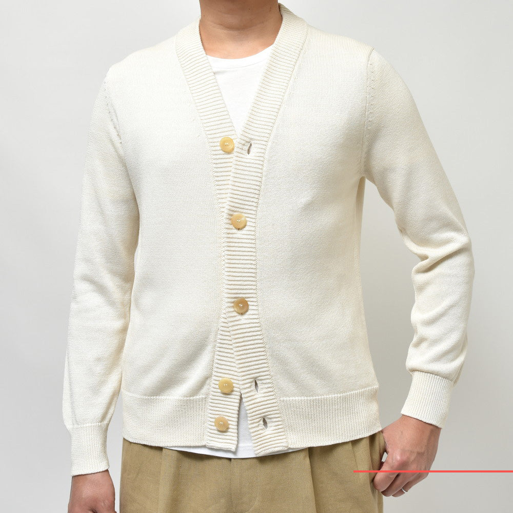 ZANONE（ザノーネ） 5ゲージコットンリブニットカーディガン CARDIGAN/REGULAR FIT/813187/ZM366 15601