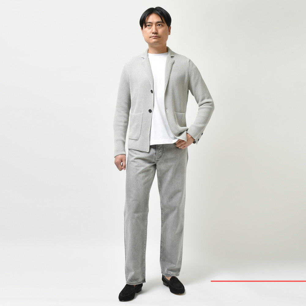 ZANONE（ザノーネ） 7ゲージコットンクレープリブニットラペルドカーディガン GIACCA/SLIM FIT/813054/ZM367 15701