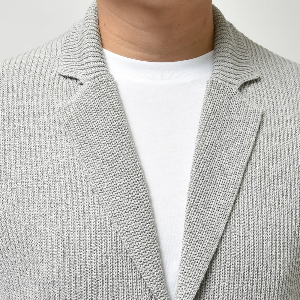 ZANONE（ザノーネ） 7ゲージコットンクレープリブニットラペルドカーディガン GIACCA/SLIM FIT/813054/ZM367 15701