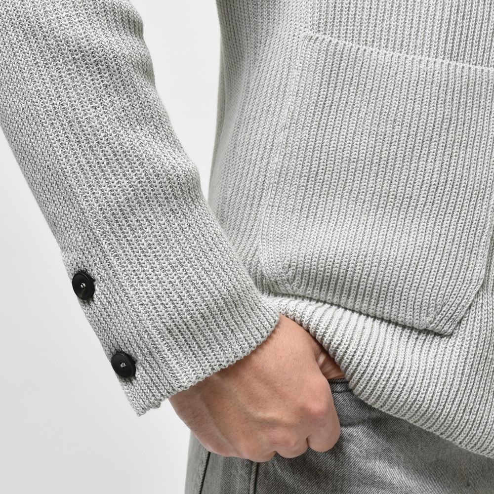 ZANONE（ザノーネ） 7ゲージコットンクレープリブニットラペルドカーディガン GIACCA/SLIM FIT/813054/ZM367 15701