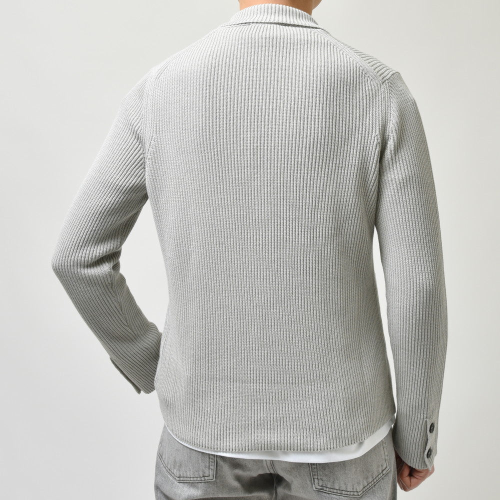 ZANONE（ザノーネ） 7ゲージコットンクレープリブニットラペルドカーディガン GIACCA/SLIM FIT/813054/ZM367 15701