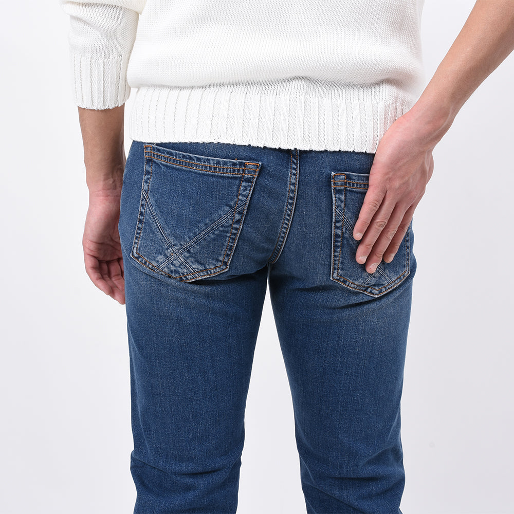 ロイ ロジャース / ストレッチ ブルーデニム パンツ/SLIM/Leonardo JP MAN Denim Elast