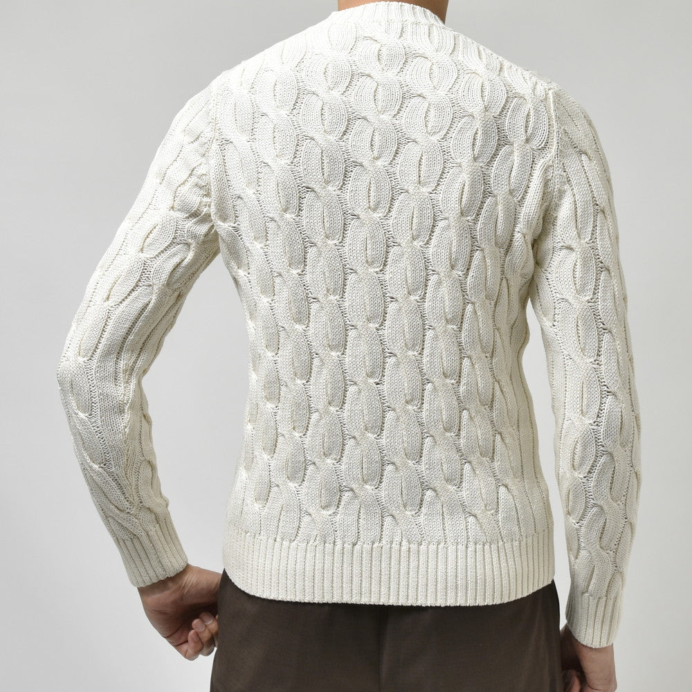 ZANONE（ザノーネ） 5ゲージコットンチャンキーケーブルクルーネックニット GIRO/SLIM FIT/811258/ZM365 15403