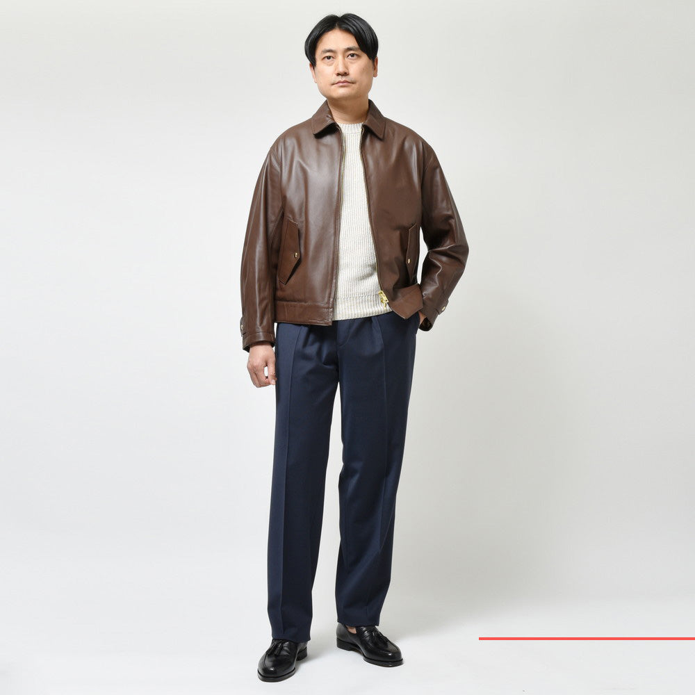 ADORNI（アドルニ） ラムレザーオーバーサイズドフライトジャケット AD4513