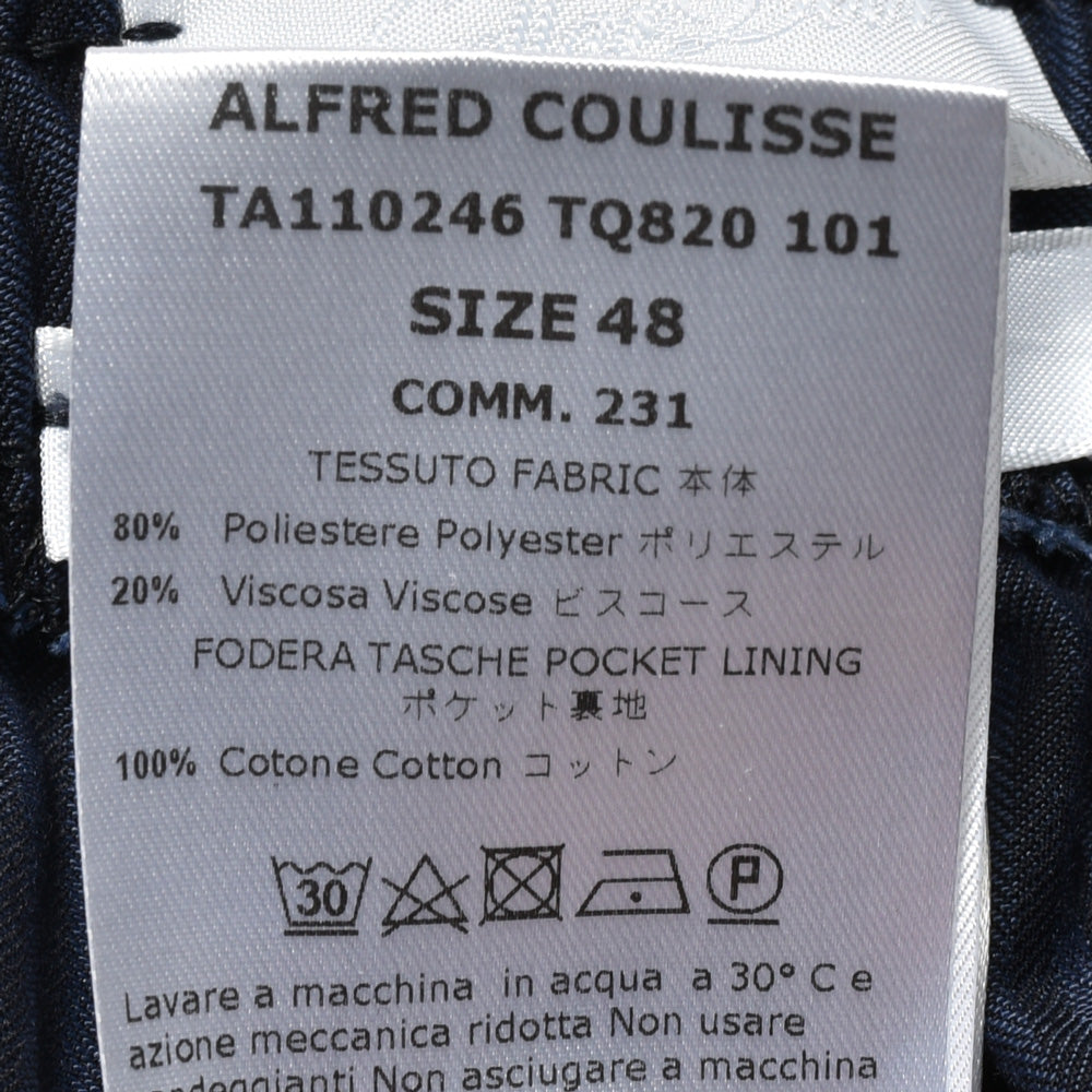 CellarDoor（セラードアー） ALFRED COULISSE ポリエステルビスコースストライプシャーリングテーパードパンツ TA110246