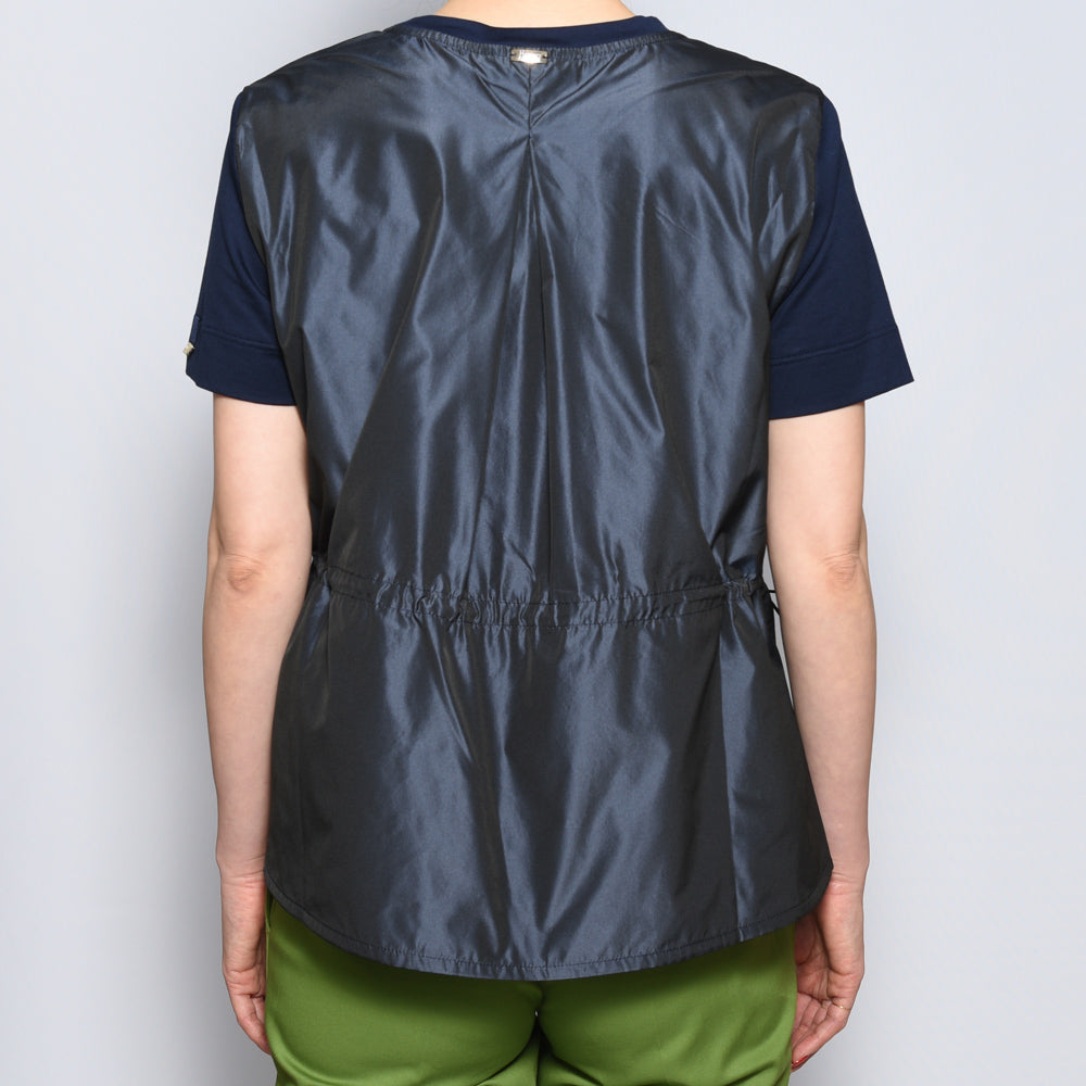 HERNO(ヘルノ)<BR>JG000224D CHIC COTTON JERSEY ＆ NEW TECHNO TAFFETA Tシャツ
