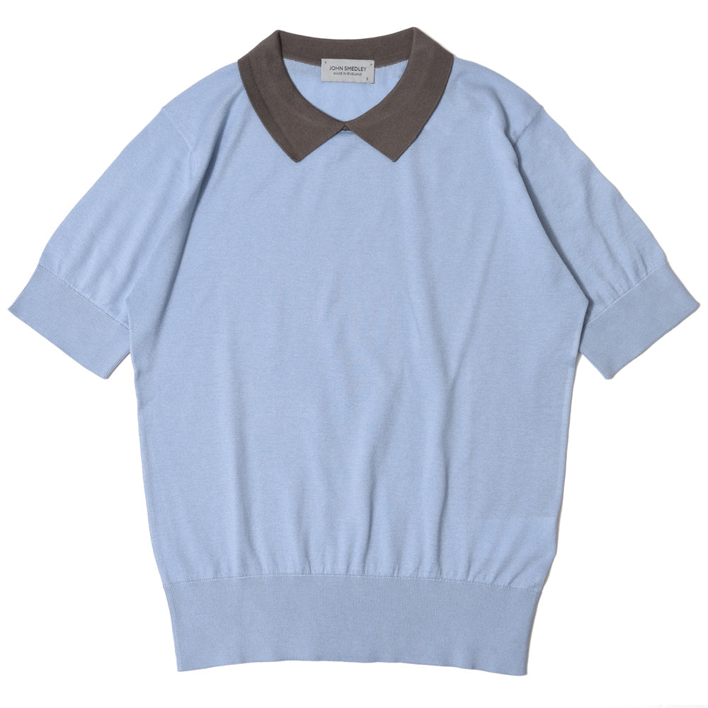 JOHN SMEDLEY(ジョンスメドレー)<BR>S4485 日本別注 コットン30G バイカラーポロニット